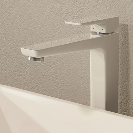 OMNIRES PM7412CRB - Kran till handfat PARMA 27,3 cm skinande krom/vit