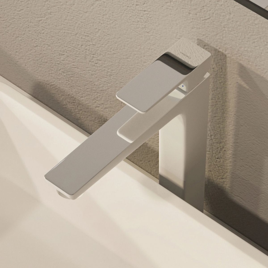 OMNIRES PM7412CRB - Kran till handfat PARMA 27,3 cm skinande krom/vit