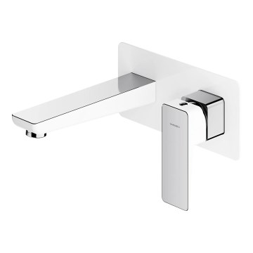 OMNIRES PM7415CRB - Tvättställsblandare för dold installation PARMA skinande krom/vit