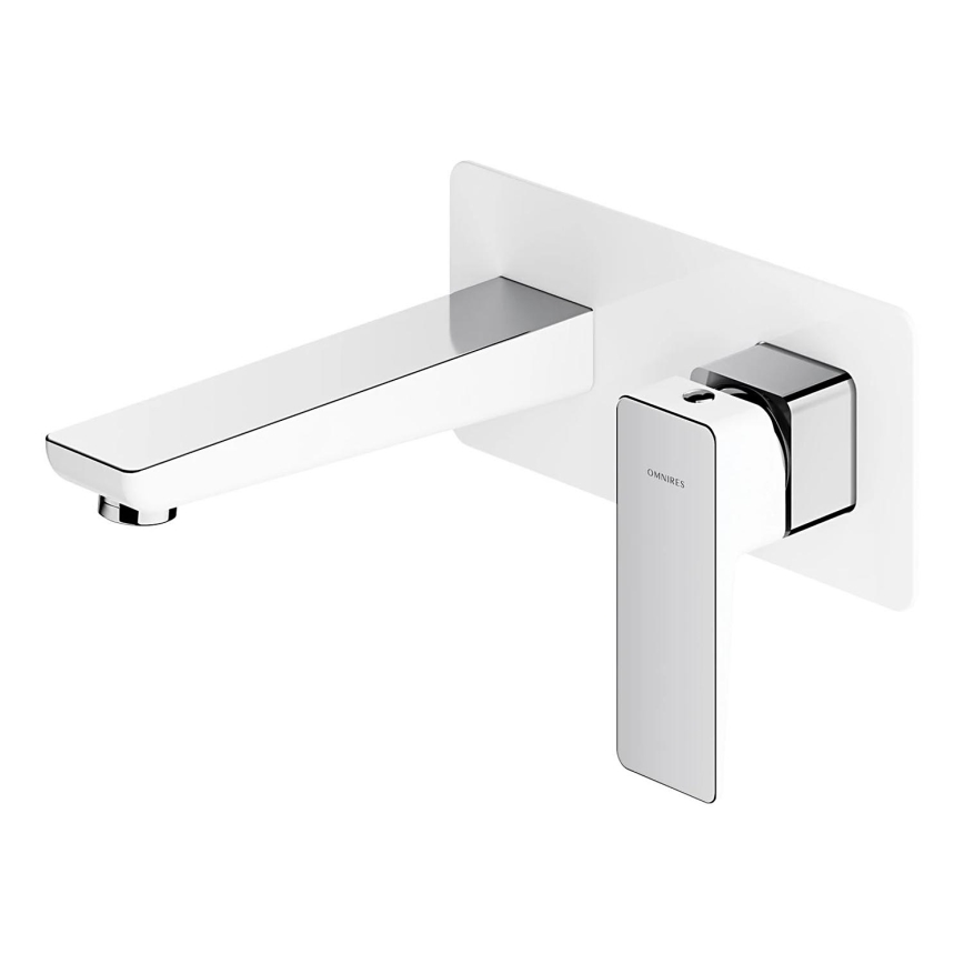 OMNIRES PM7415CRB - Tvättställsblandare för dold installation PARMA skinande krom/vit