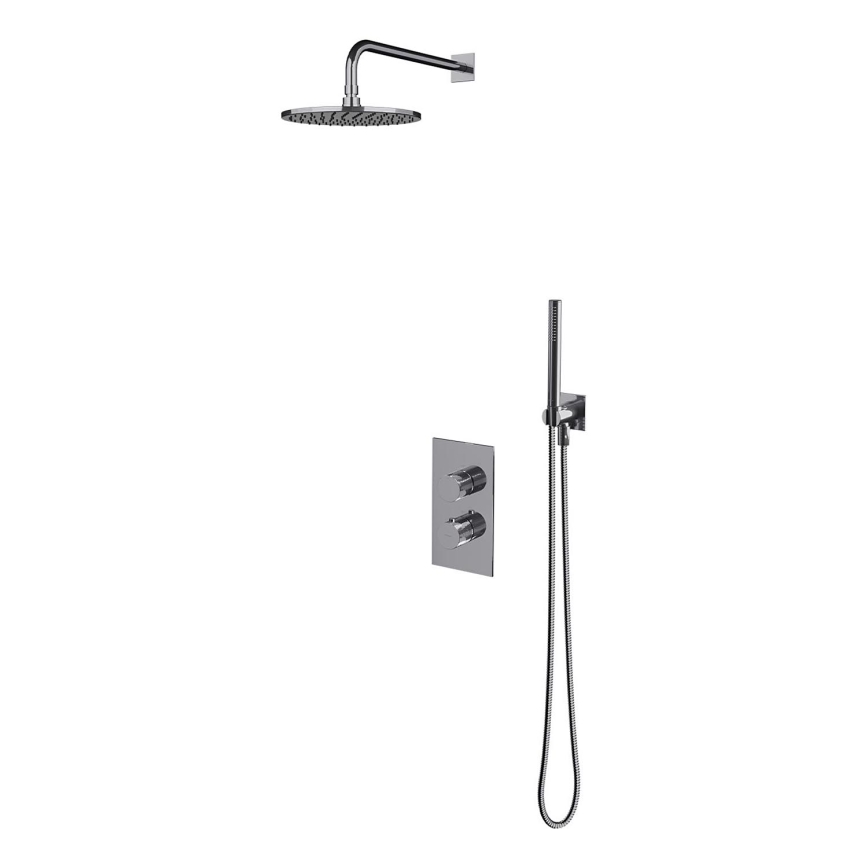 OMNIRES SYSCT11CR - Dusch set med termostatisk dold kran CONTOUR skinande krom