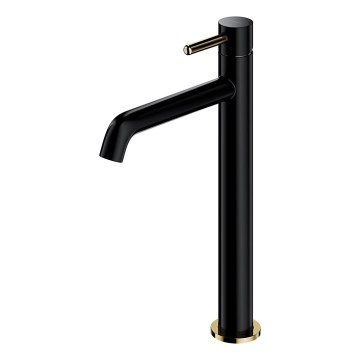 OMNIRES Y1212BLGL - Kran till handfat Y 30,8 cm halv-matt svart/skinande guld