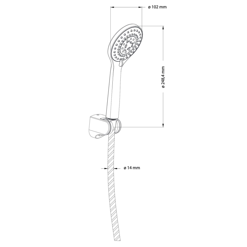 OMNIRES YOSEMITE-PCR - Duschset YOSEMITE blank krom