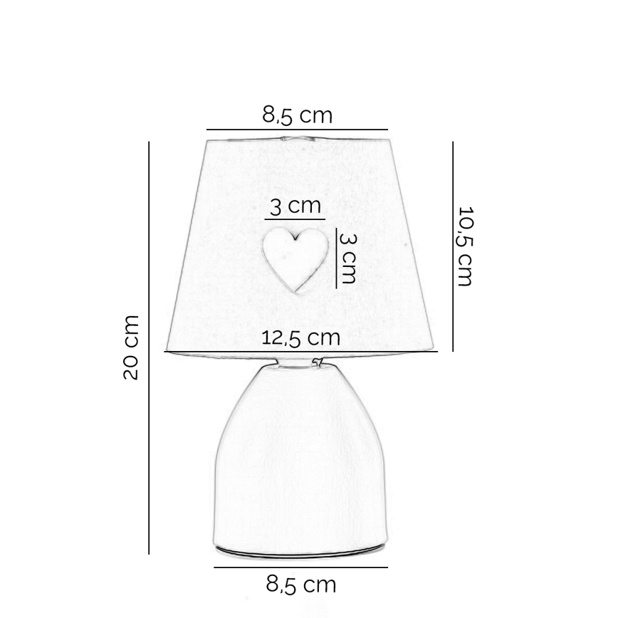 ONLI - Barnlampa TITTA 1xE14/6W/230V 20 cm vit