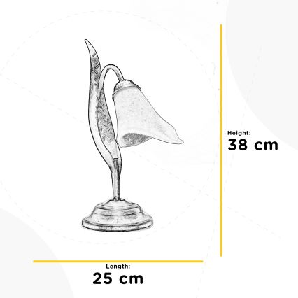 ONLI - Bordslampa ALGA 1xE14/6W/230V 38 cm brons