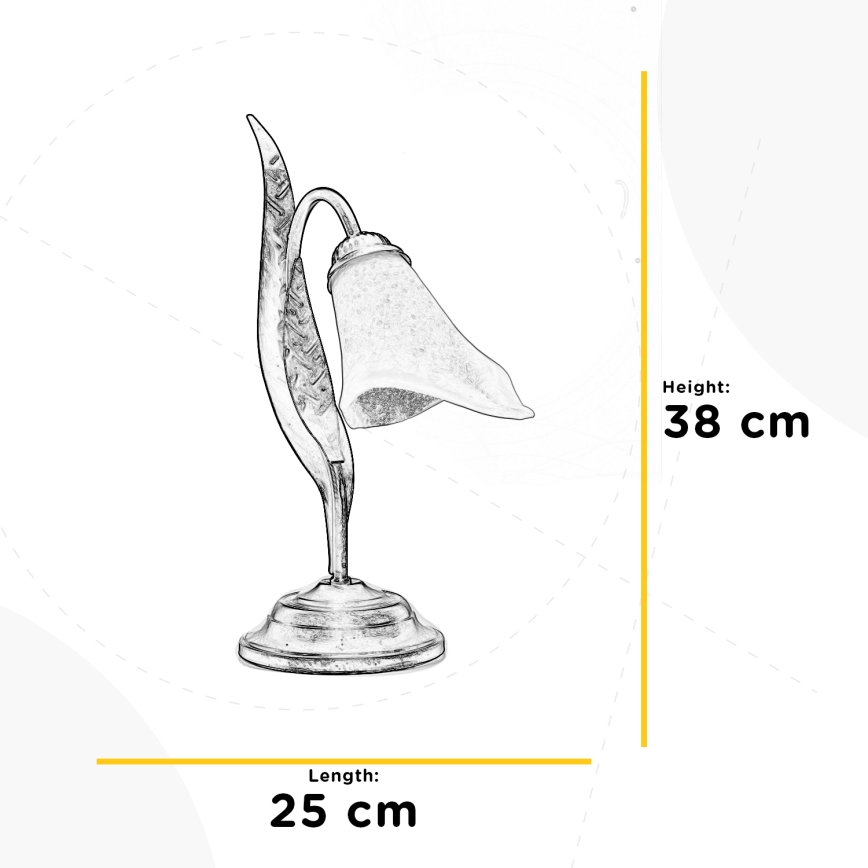 ONLI - Bordslampa ALGA 1xE14/6W/230V 38 cm brons