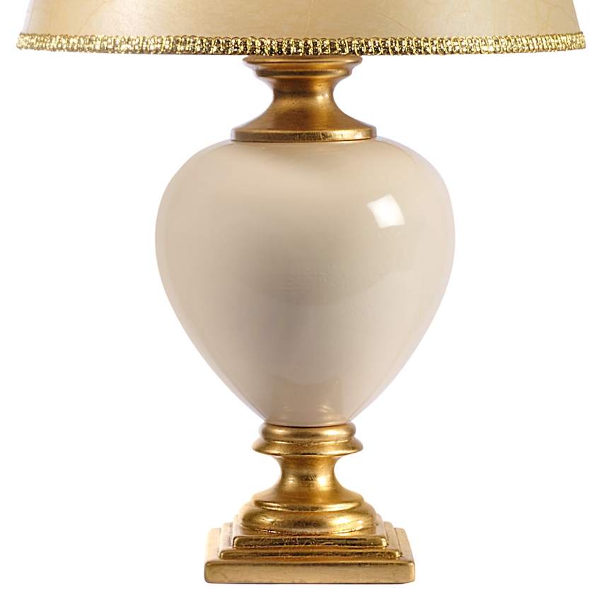 ONLI - Bordslampa AMADEUS 1xE27/15W/230V 72 cm beige/guld