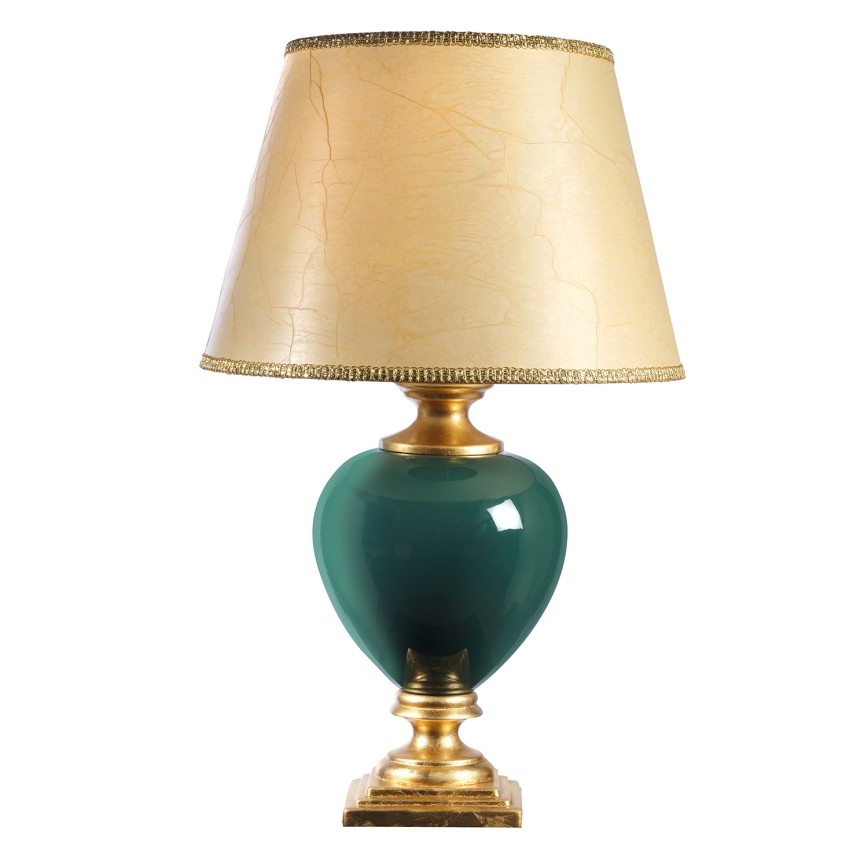 ONLI - Bordslampa AMADEUS 1xE27/15W/230V 72 cm grön/guld