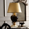 ONLI - Bordslampa AMADEUS 1xE27/15W/230V 72 cm svart/guld