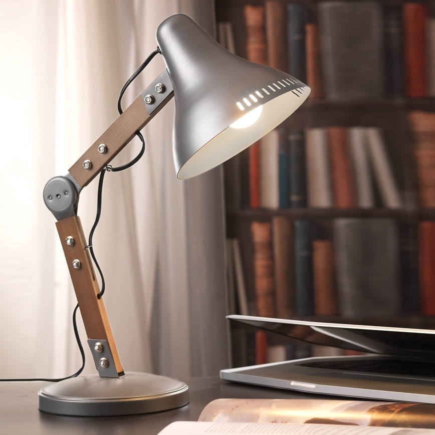 ONLI - Bordslampa ARCHITETTO 1xE27/22W/230V 62 cm grå/brun