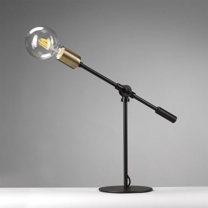 ONLI - Bordslampa ASTE 1xE27/15W/230V 45 cm svart/guld