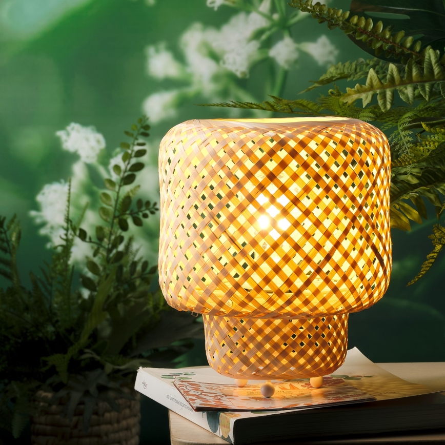 ONLI - Bordslampa BAMBOO 1xE27/22W/230V bambu