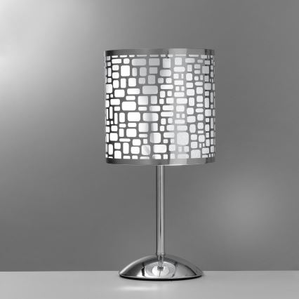 ONLI - Bordslampa BRUCE 1xE27/15W/230V 40 cm matt krom