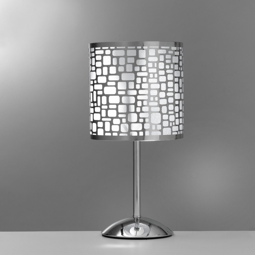 ONLI - Bordslampa BRUCE 1xE27/15W/230V 40 cm matt krom