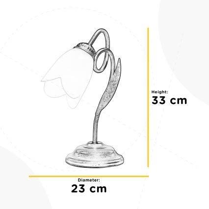 ONLI - Bordslampa DOPPIO GIRO 1xE14/6W/230V brons