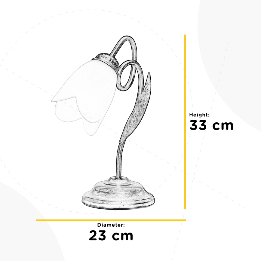 ONLI - Bordslampa DOPPIO GIRO 1xE14/6W/230V brons