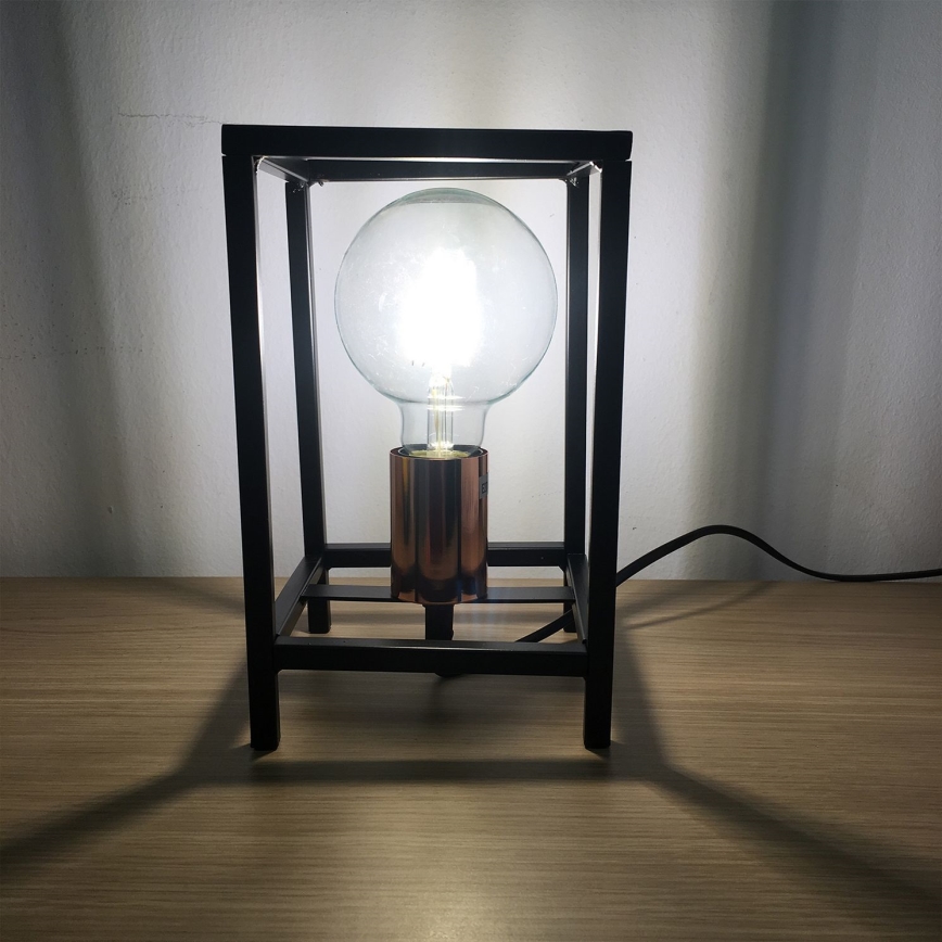 ONLI - Bordslampa FLOKI 1xE27/15W/230V 20 cm svart/koppar