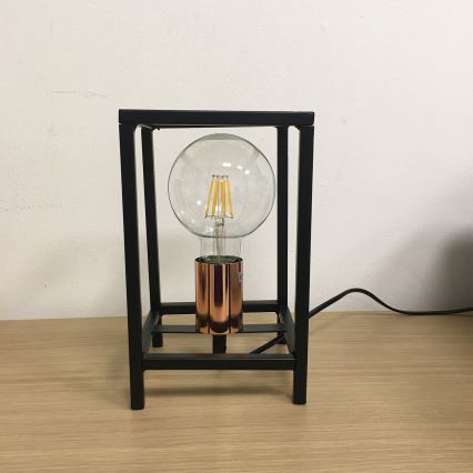 ONLI - Bordslampa FLOKI 1xE27/15W/230V 20 cm svart/koppar