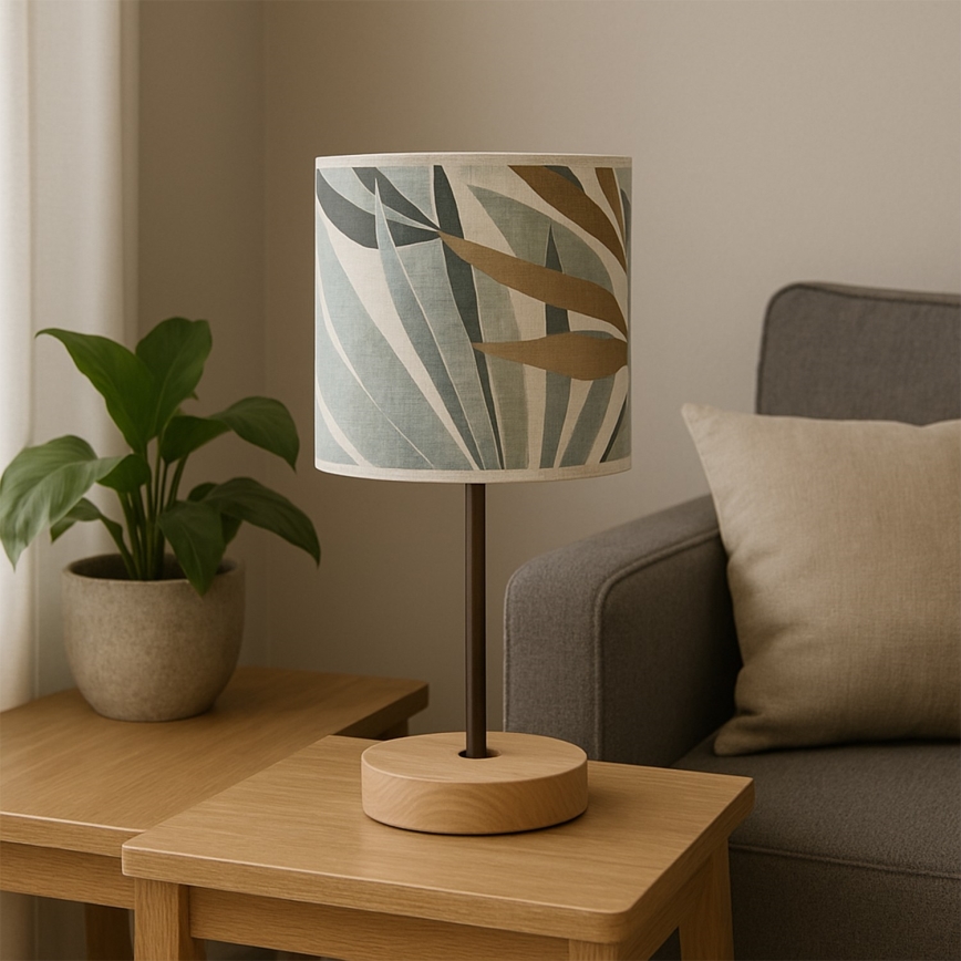 ONLI - Bordslampa FLORA 1xE27/22W/230V 28 cm grön/guld