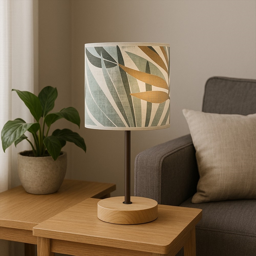 ONLI - Bordslampa FLORA 1xE27/22W/230V 28 cm grön/guld