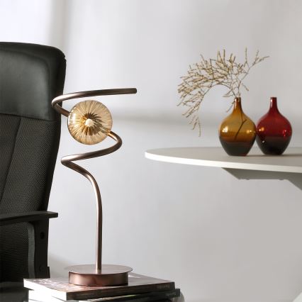 ONLI - Bordslampa FRIDA 1xG9/10W/230V 42 cm koppar
