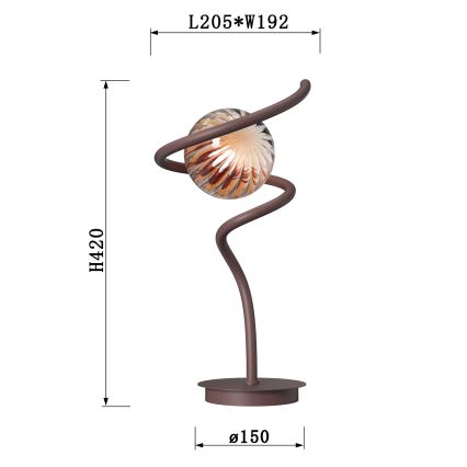 ONLI - Bordslampa FRIDA 1xG9/10W/230V 42 cm koppar