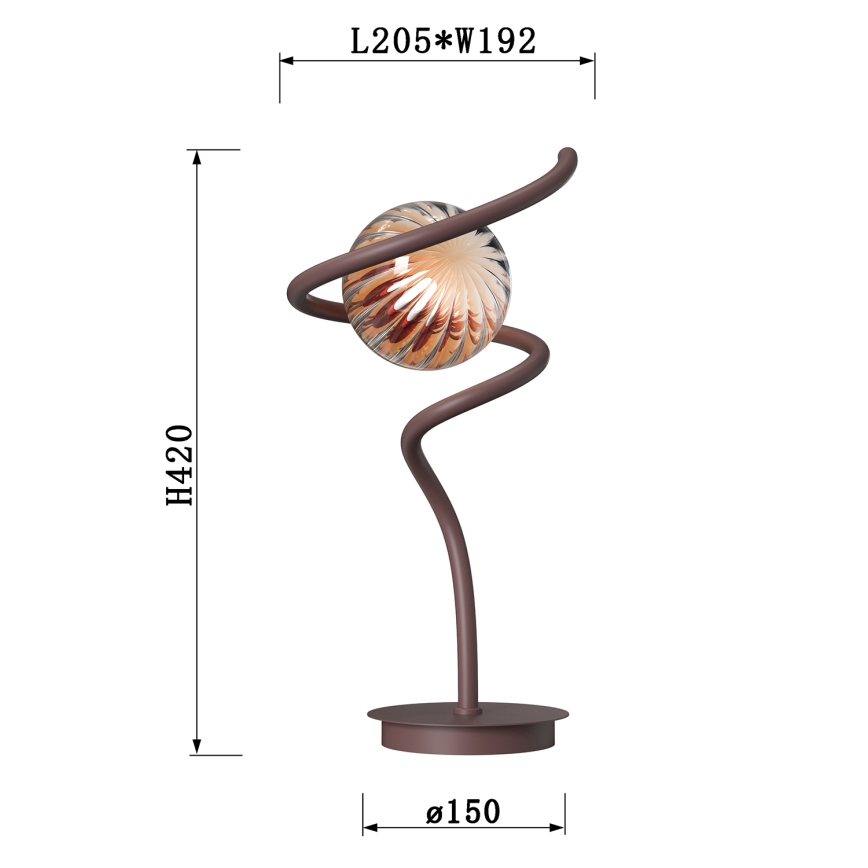 ONLI - Bordslampa FRIDA 1xG9/10W/230V 42 cm koppar