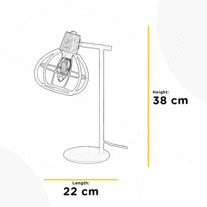 ONLI - Bordslampa GINGER 1xE14/6W/230V