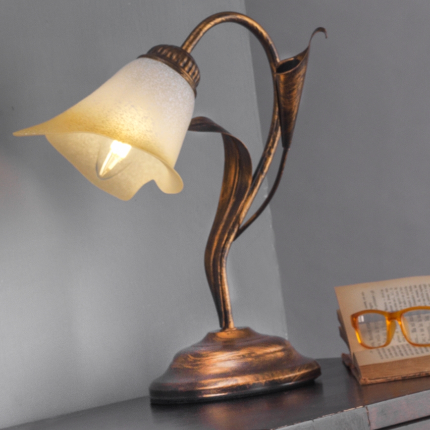 ONLI - Bordslampa LUCREZIA 1xE14/6W/230V brons