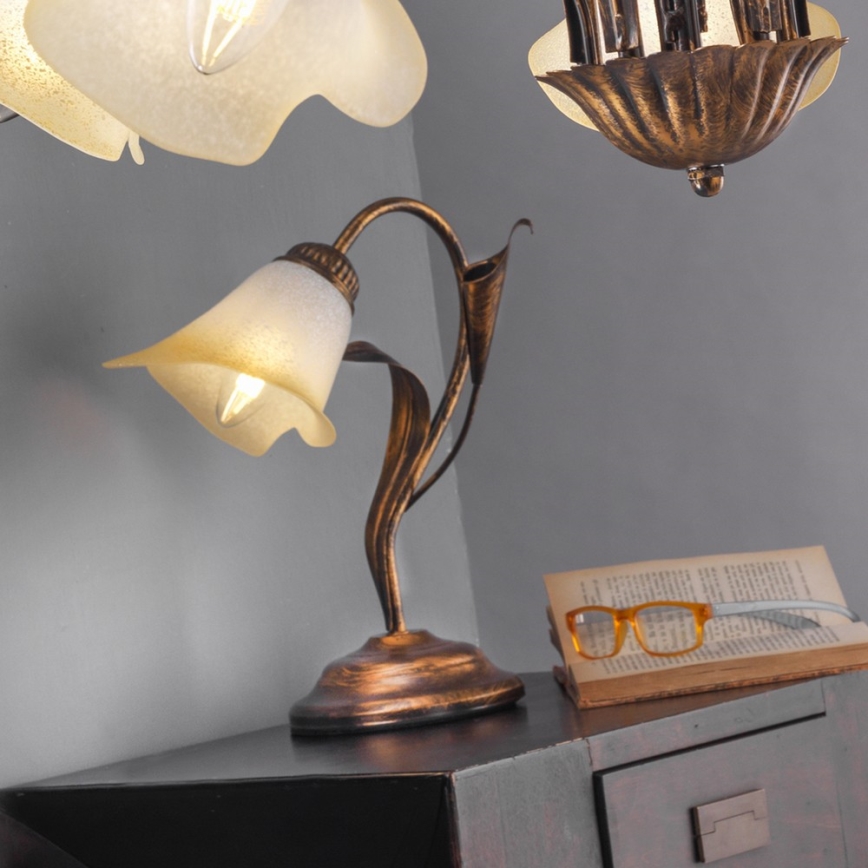 ONLI - Bordslampa LUCREZIA 1xE14/6W/230V brons