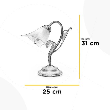 ONLI - Bordslampa LUCREZIA 1xE14/6W/230V grädde