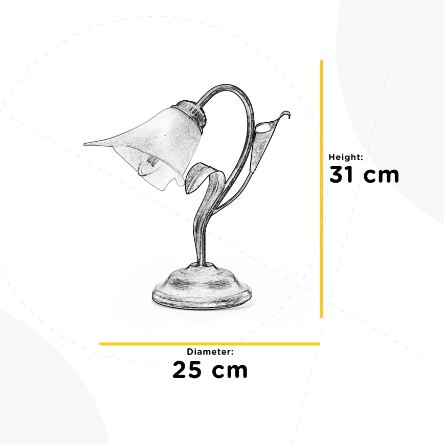 ONLI - Bordslampa LUCREZIA 1xE14/6W/230V grädde