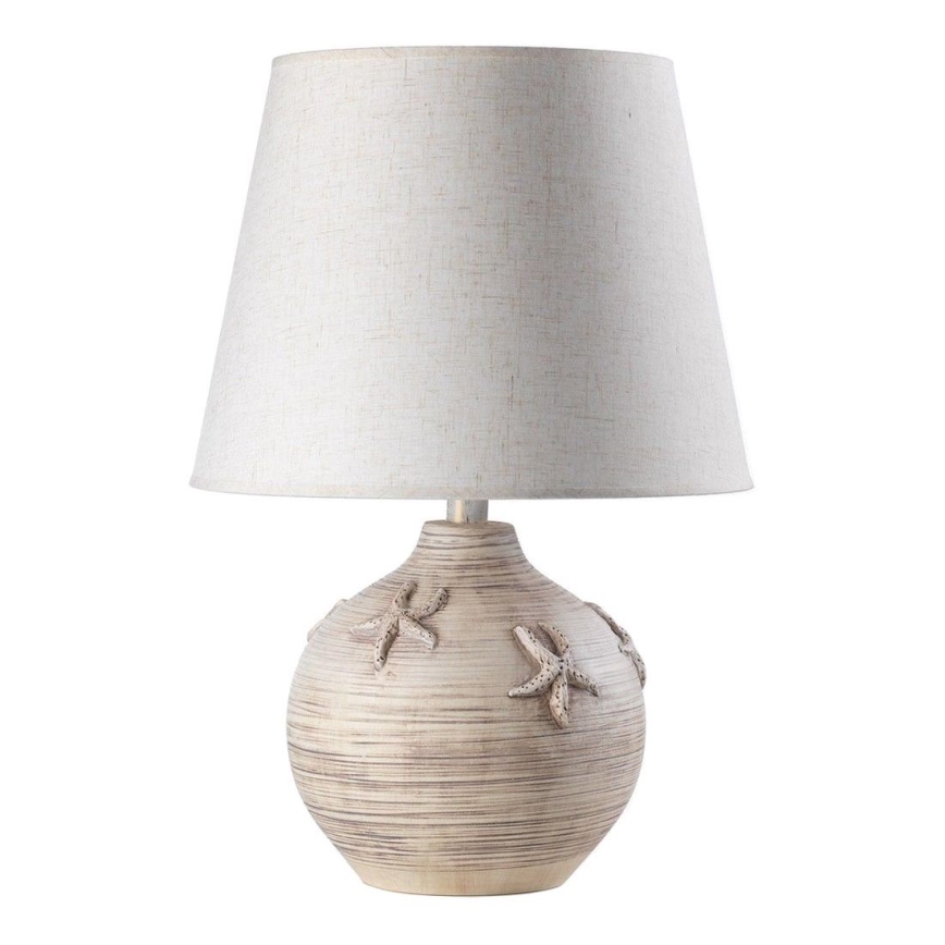 ONLI - Bordslampa MARINA 1xE27/22W/230V beige/vit 60 cm