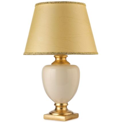 ONLI - Bordslampa MOZART 1xE27/22W/230V beige/guld 75 cm