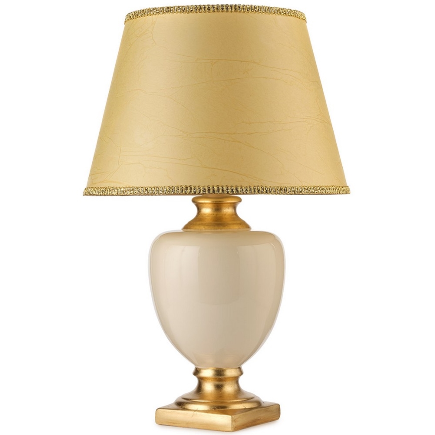ONLI - Bordslampa MOZART 1xE27/22W/230V beige/guld 75 cm
