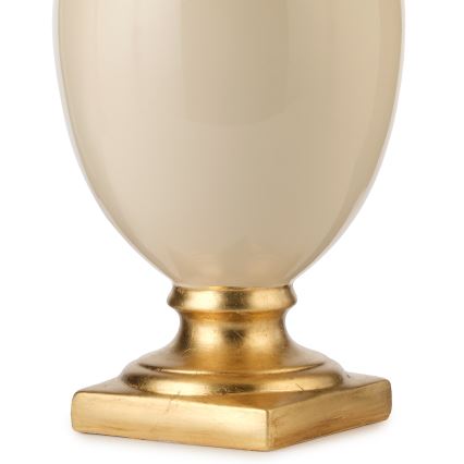 ONLI - Bordslampa MOZART 1xE27/22W/230V beige/guld 75 cm
