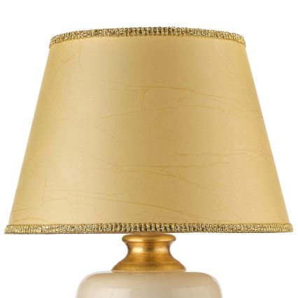 ONLI - Bordslampa MOZART 1xE27/22W/230V beige/guld 75 cm