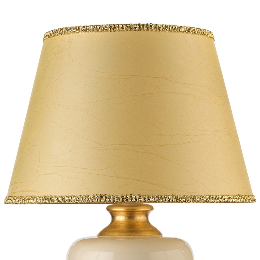 ONLI - Bordslampa MOZART 1xE27/22W/230V beige/guld 75 cm
