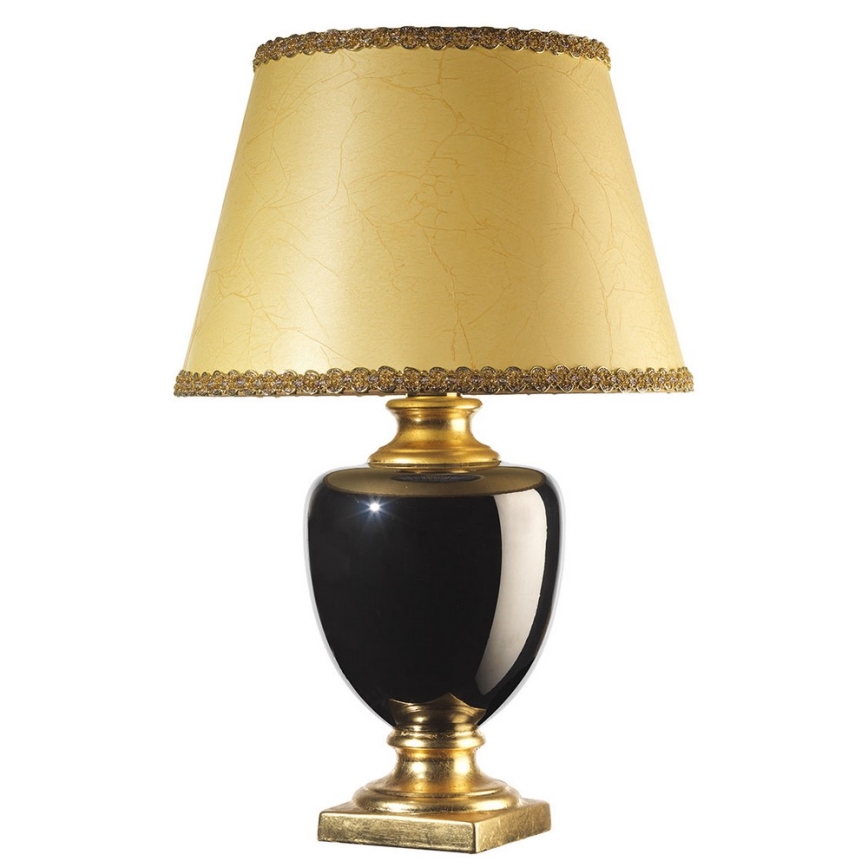 ONLI - Bordslampa MOZART 1xE27/22W/230V svart/guld 75 cm