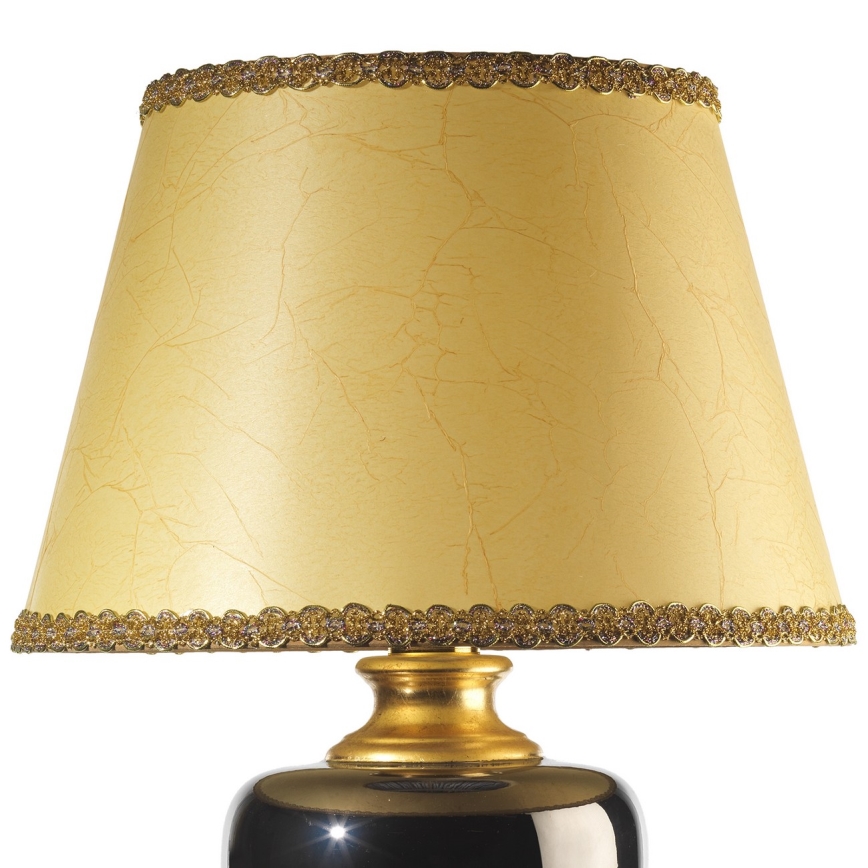 ONLI - Bordslampa MOZART 1xE27/22W/230V svart/guld 75 cm