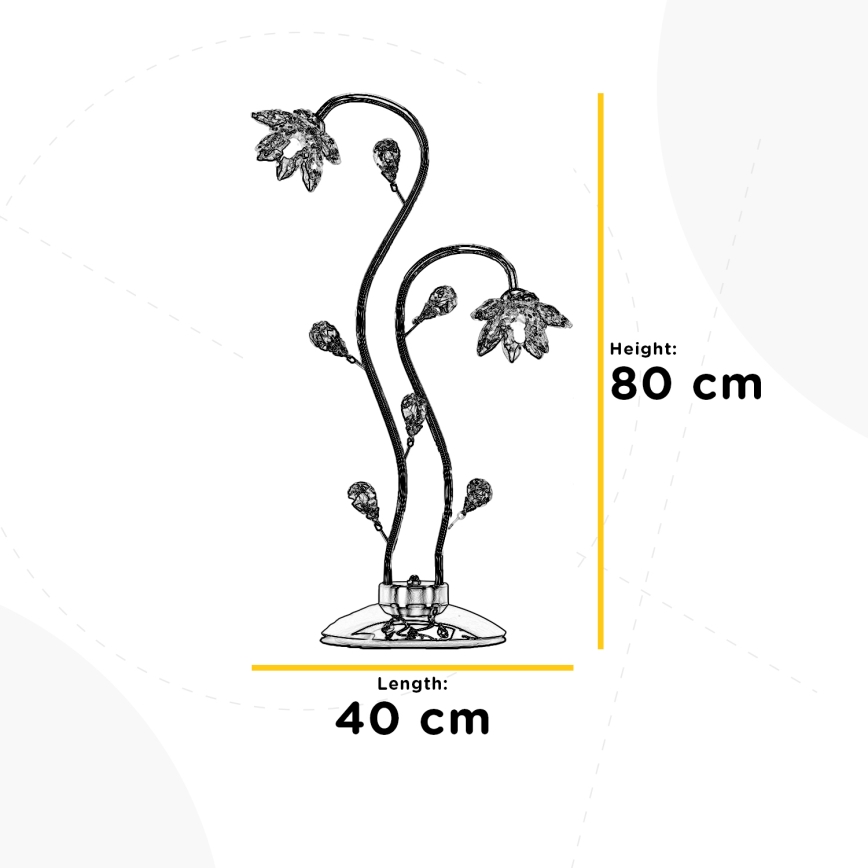 ONLI - Bordslampa NINFEA 2xG9/6W/230V 80 cm