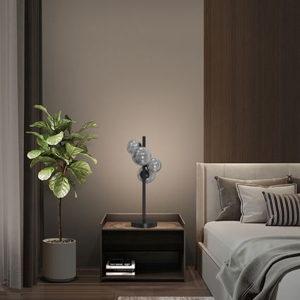 ONLI - Bordslampa PALOMA 4xG9/10W/230V 48 cm svart/rökig