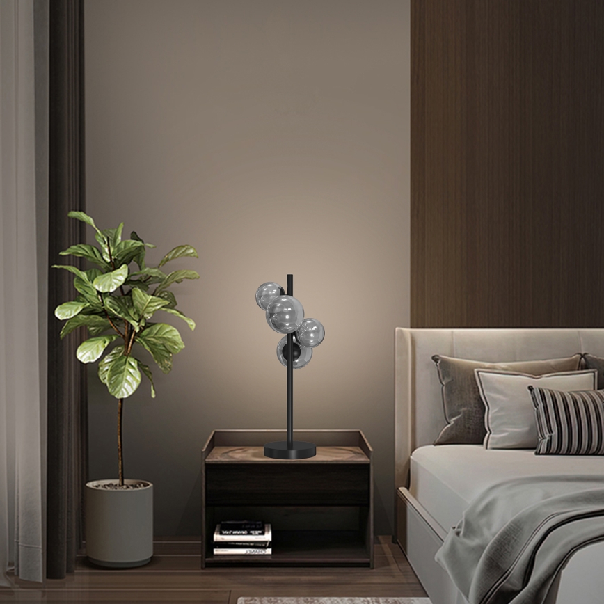 ONLI - Bordslampa PALOMA 4xG9/10W/230V 48 cm svart/rökig