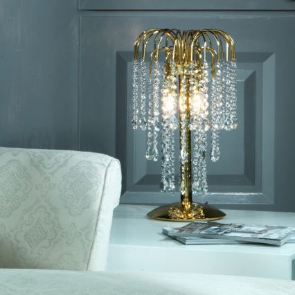 ONLI - Bordslampa PIOGGIA 2xE14/6W/230V guld 50 cm