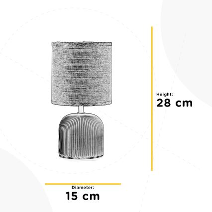 ONLI - Bordslampa SHELLY 1xE27/22W/230V brun 28 cm