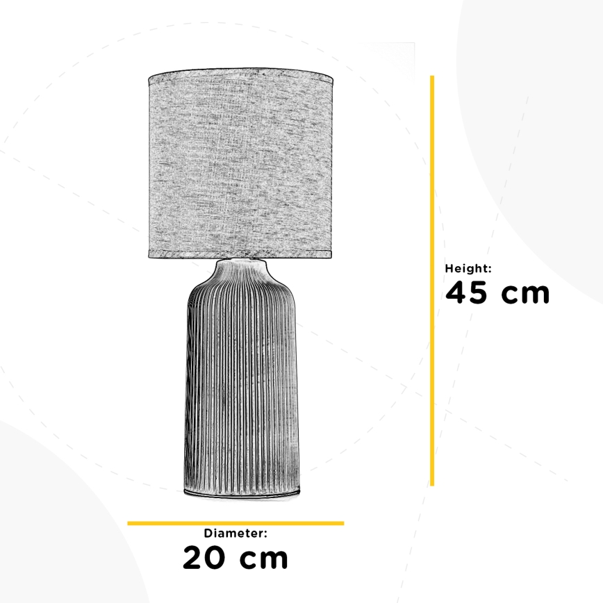 ONLI - Bordslampa SHELLY 1xE27/22W/230V brun 45 cm