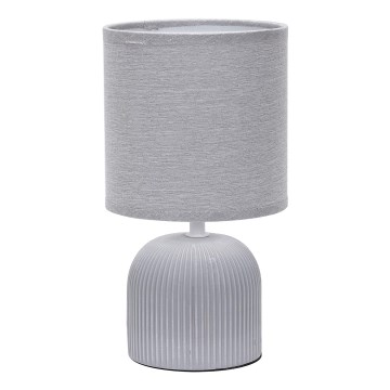 ONLI - Bordslampa SHELLY 1xE27/22W/230V grå 28 cm