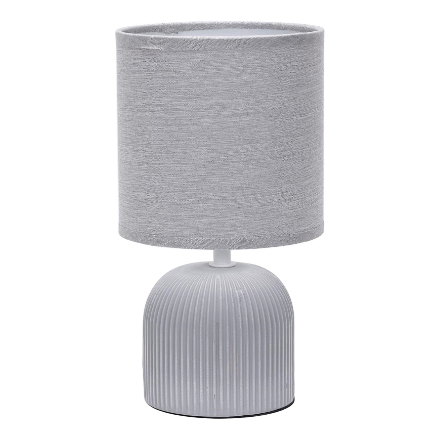 ONLI - Bordslampa SHELLY 1xE27/22W/230V grå 28 cm