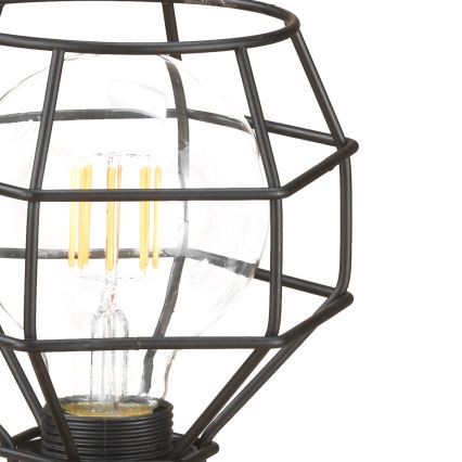 ONLI - Bordslampa SPINDEL 1xE27/15W/230V 23 cm svart/brun