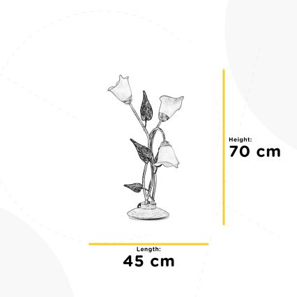 ONLI - Bordslampa VANDA 3xE14/6W/230V 70 cm